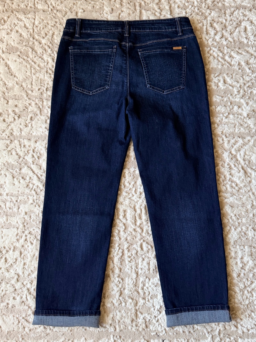 White House Black Market Dark Blue Straight Leg Crop Jeans - Picture 2 of 6